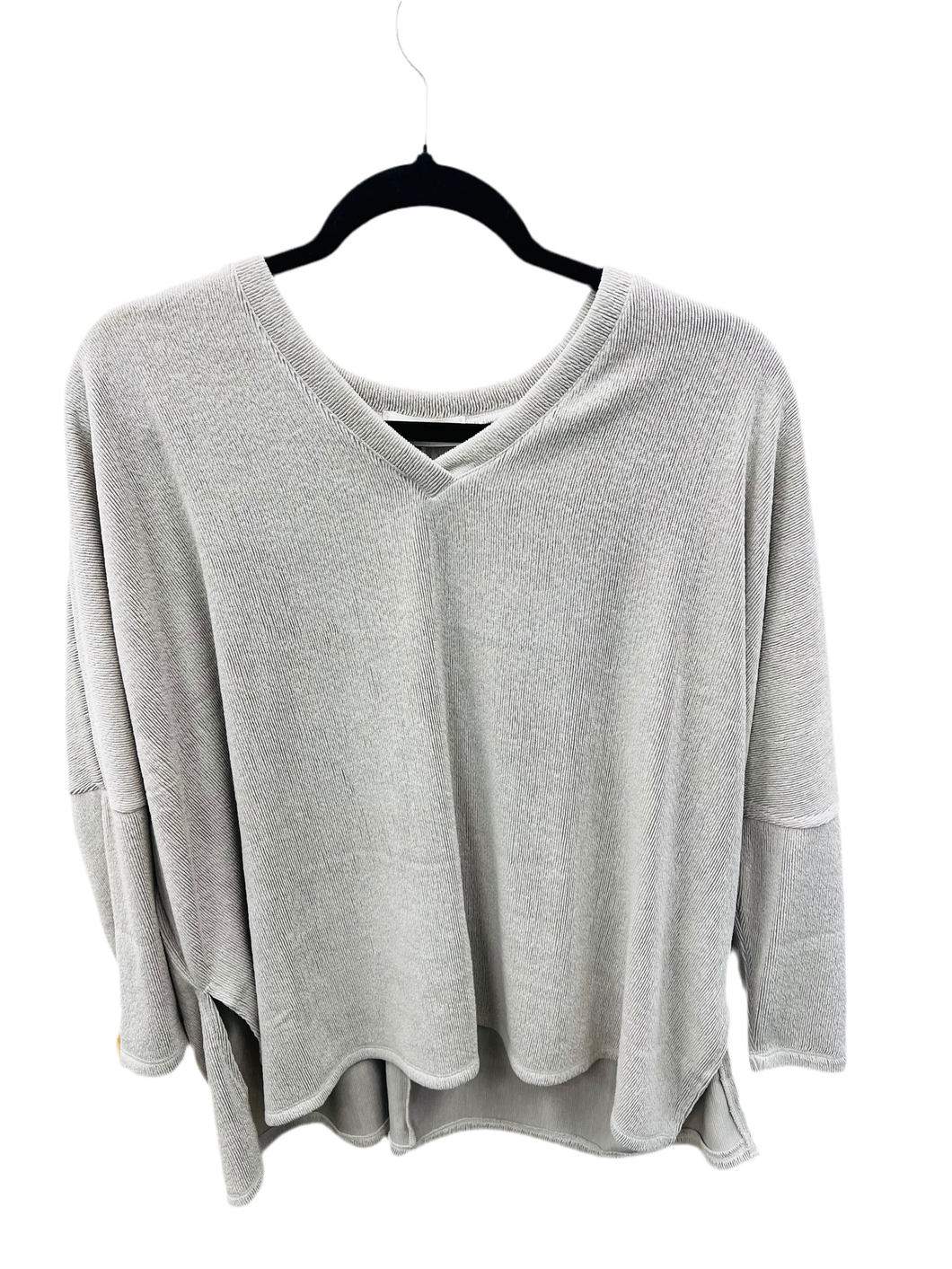 Accent-Grey Knit Top