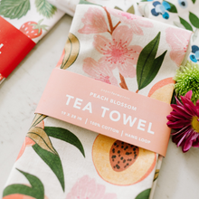 Load image into Gallery viewer, Peach Blossom Tea Towel