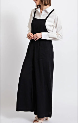 Easel-Linen Wide Leg Jumpsuit