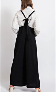 Easel-Linen Wide Leg Jumpsuit