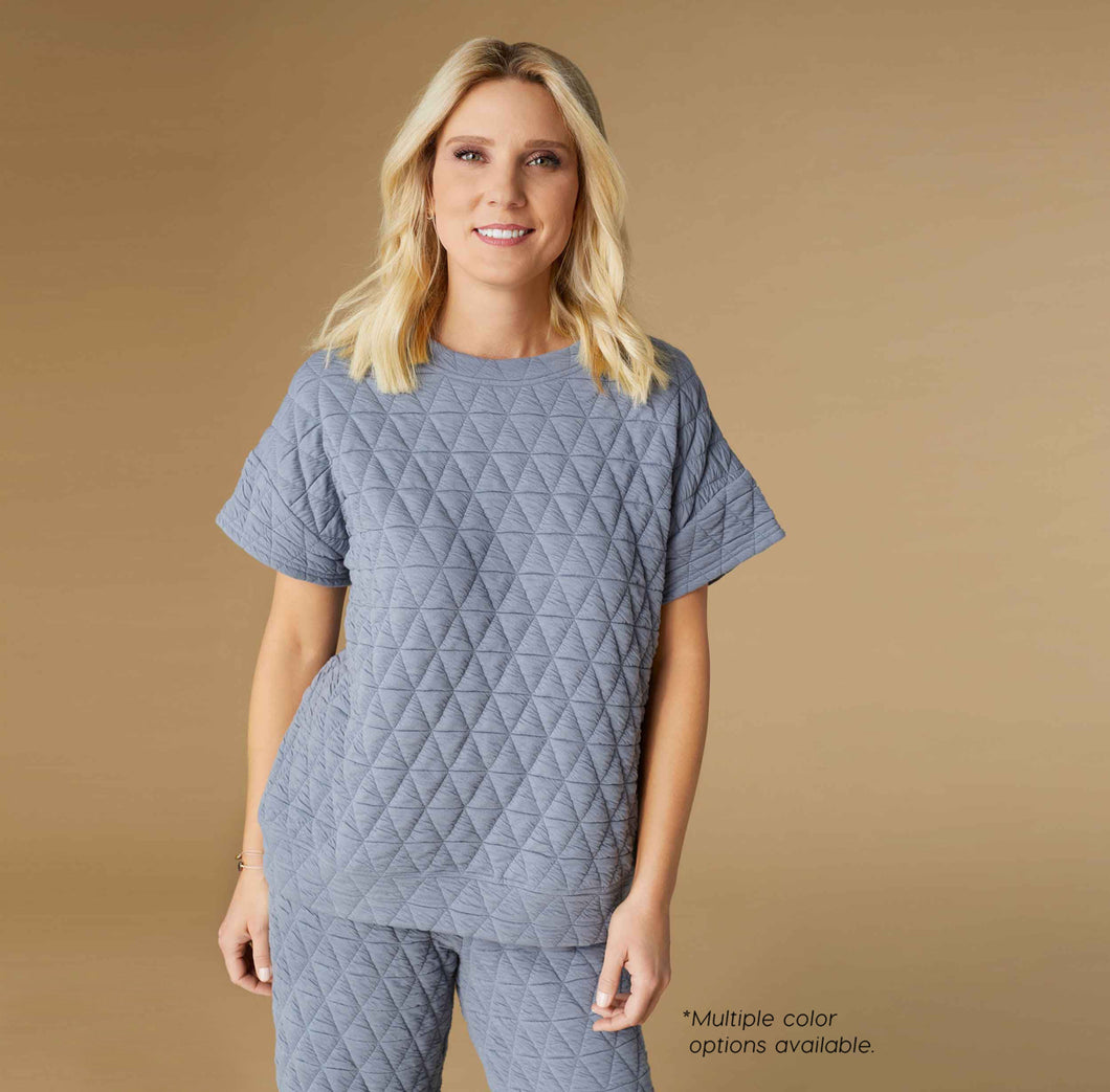 Coco+Carmen-Quilted Top Blue
