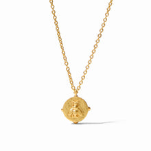 Load image into Gallery viewer, Honeybee Solitaire Necklace- Iridescent Sapphire Blue