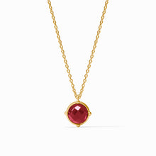Load image into Gallery viewer, Honeybee Solitaire Necklace- Iridescent Ruby Red