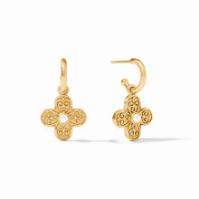 Load image into Gallery viewer, Corinth Hoop and Charm Earing- Pearl