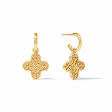 Load image into Gallery viewer, Corinth Hoop and Charm Earing- Pearl