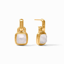 Load image into Gallery viewer, Sahara Hoop and Charm Earring- Iridescent Clear Crystal