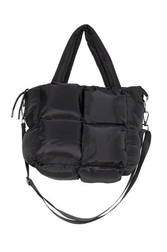 Black Mini Puffer Tote Bag