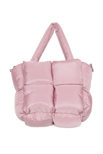 Mauve Mini Puffer Tote Bag