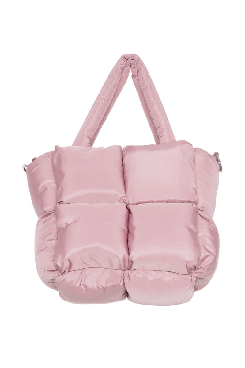 Mauve Mini Puffer Tote Bag