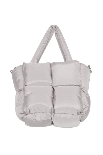 Sand Mini Puffer Tote Bag