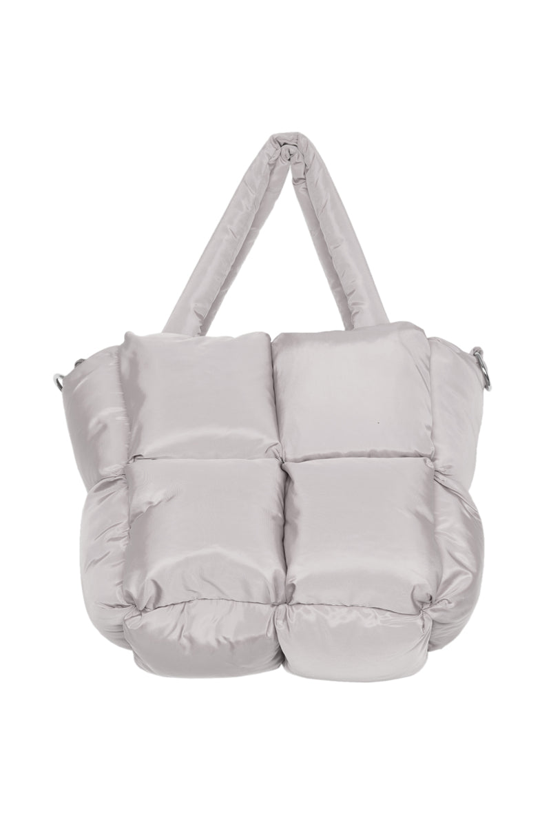 Sand Mini Puffer Tote Bag