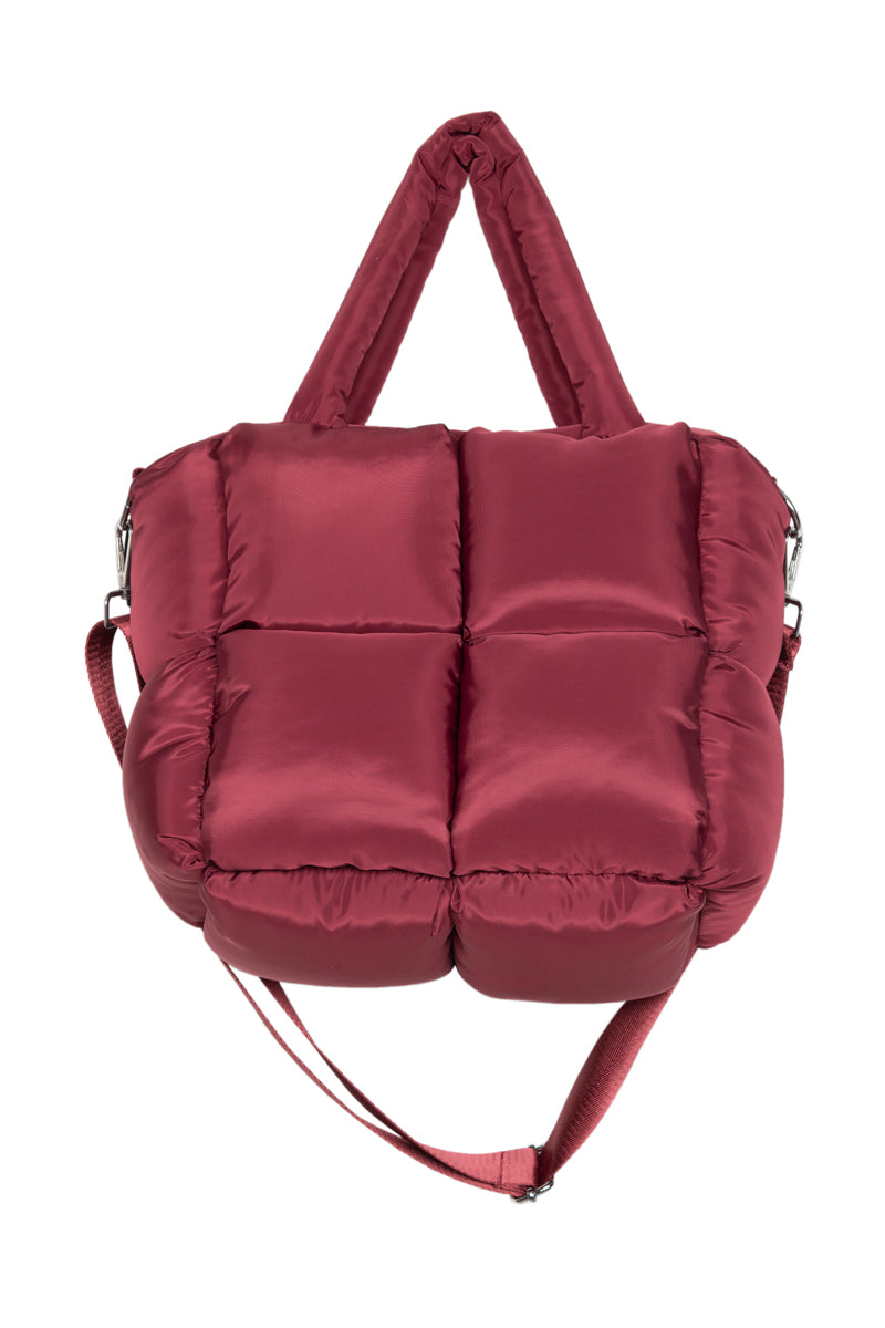 Wine Mini Puffer Tote Bag