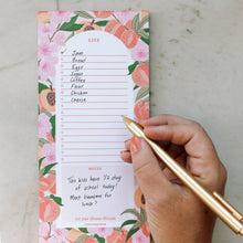 Load image into Gallery viewer, Peach Blossom Market List Notepad