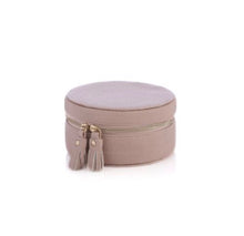 Load image into Gallery viewer, Gigi round jewelry travel box with tassel zipper